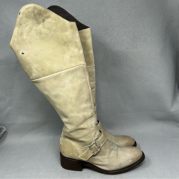 Independent Boot Company Womens Riding Boots Cream Leather Sz 6.5 - Picture 3 of 12